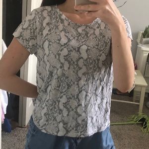 Small snake print top